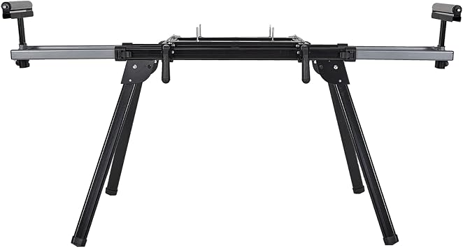 GarveeTech Portable Miter Saw Stand, Folding, Universal Saw Stand for 440 Lb Max Table Saw, 76-4/5 Adjustable Stand Miter Saw Table, Stainless Steel, Compatible with Most Table Saws