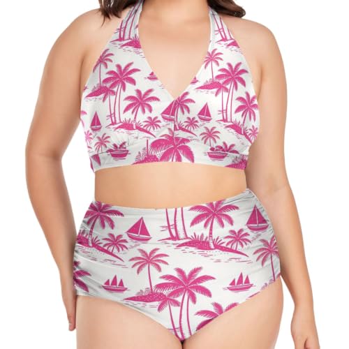 Maillot de bain deux pièces Curvy pour femme L-4XL en tissu hautement élastique