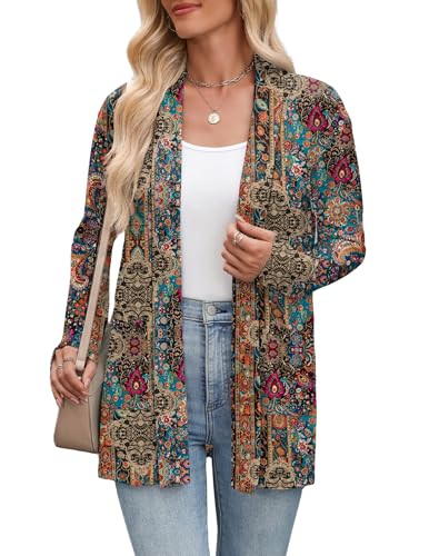 Zeagoo Women's Lightweight Cardigan Sweaters Open Front Long Sleeve Casual Loose Thin Cardigans with Pockets 2025