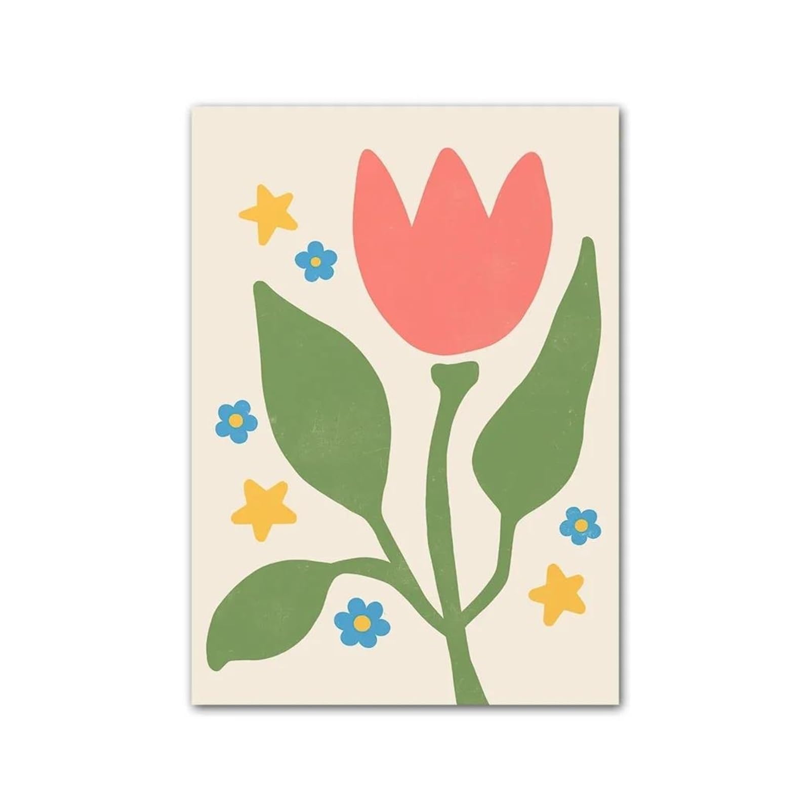 Affiche vintage marché aux fleurs sous forme de toile decorative pour relooker votre salon