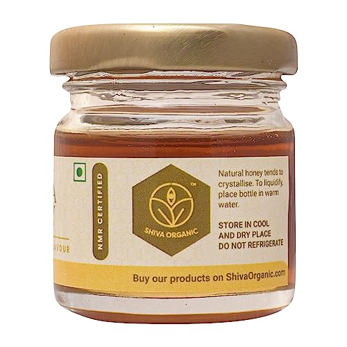 Image of Shiva Organic Raw Acacia Honey 50g | 100% Pure NMR Tested | Raw and Unprocessed