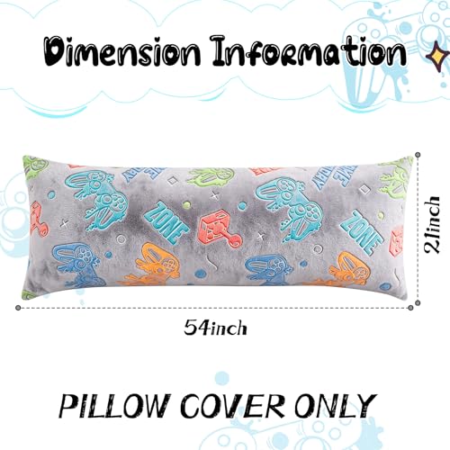 Image of Cloele Body Pillow Cover,Grey Game Controller,Glow in the Dark,21x54 in | Full Length Pillow Case,Long Pillow Cases,Ultra Soft, For Kids Boys, Decorative, Body Pillow Pillowcases