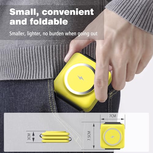 Charging Station for Apple Multiple Devices - 3 in 1 Foldable Magnetic Wireless Charger Dock - Travel Charging Pad for iPhone 16 15 14 13 12 Pro Max Plus Watch & Airpods - Image 4