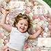 TRENDPLAY Ball Pit Balls Star and Heart Shapes for Toddlers - 200 Count Plastic Balls for Ball Pit Fun and Play, Pink Balls for Ball Pits