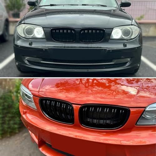 Rejilla de radiador frontal compatible con Serie 1 E81 E87 E82 E88 Coupe 3