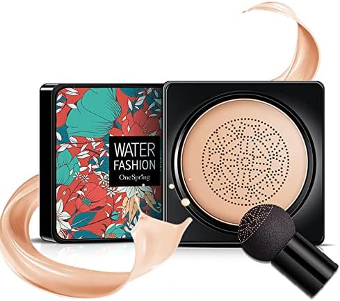 IONSGAKO Mushroom Head Air Cushion CC Cream BB Cream Foundation Makeup Lasting Natural Brighten Moisturizing Concealer Easy to Apply -Nature