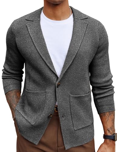 PJ PAUL JONES Men's Cardigan Knit Blazer Jacket