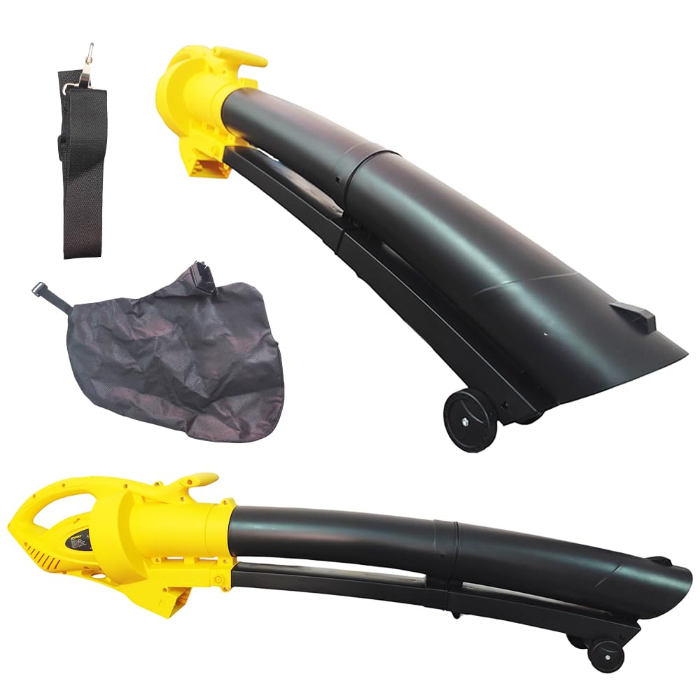 Soffiatore Aspiratore Trituratore 3000W 3 in 1 Giardino Foglie Sacco 30L 6 Velocità