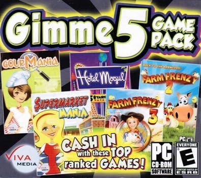 Gimme 5 Game Pack: GourMania + Farm Frenzy 2 & 3 + Supermarket Mania + Hotel Mogul