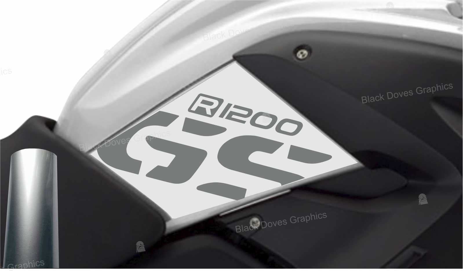 2 sztuk kompatybilny Motorrad R 1200 GS 2005-2012 Biodra Zbiornik (graphit)