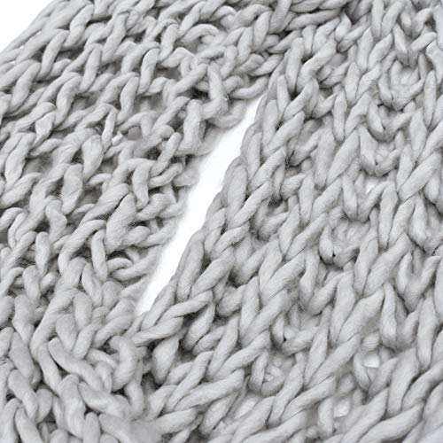 Leto Collection Soft Woven Stylish Cold Weather Warm Chunky Thick Knit Infinity Loop Scarf (One Size, Grey) #TOP4