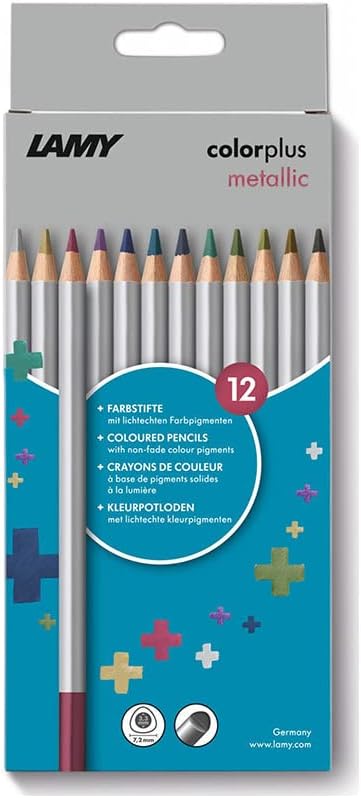 Lamy ColourPlus Colored Pencils: Drawing Set with Ergonomic Triangular Shaped Design, Fine Break-Resistant Lead, Matt Surface, and Vibrant Colors - Unleash Creativity in Children and Adults!
