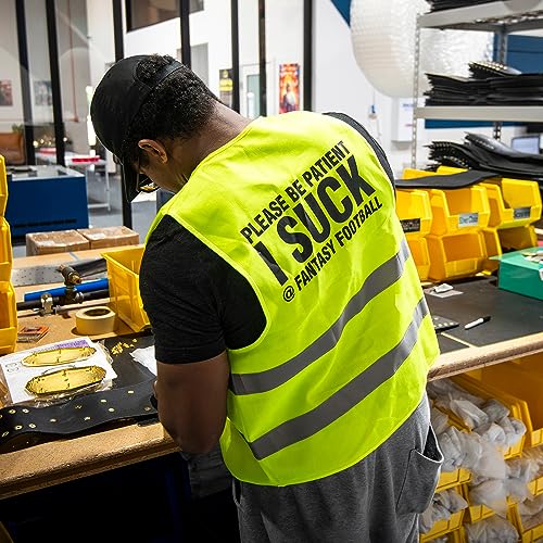 TrophySmack Fantasy Football Loser Vest, Embarrassing Loser Award - Bright Yellow (One-Size-Fits-Most)4