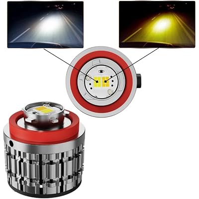L1B TF1 LED Fog Light Bulbs, Dual Color 3000K Amber Yellow/White 6500K, 70W 7000LM, Plug & Play, for Toyota 2023+ GR Corolla Cross Sedan RAV4, for Honda 11th Gen Ridgeline CR-V, Pack of 2
