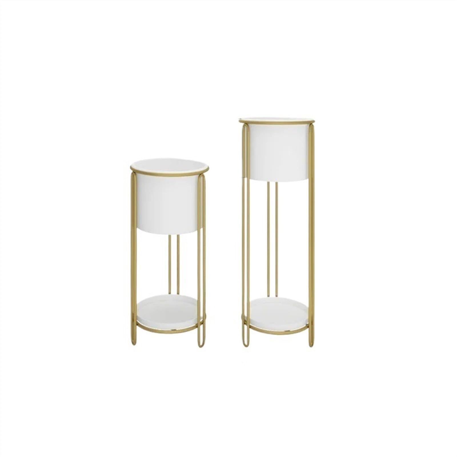 zhangrui1888 Plant Stand Living Room Floor Plant Stands Nordic Light Luxury Iron Shelves Simple TV Cabinet Sofa Side Shelf Indoor Flowerpot Indoor Plant Shelf(White)