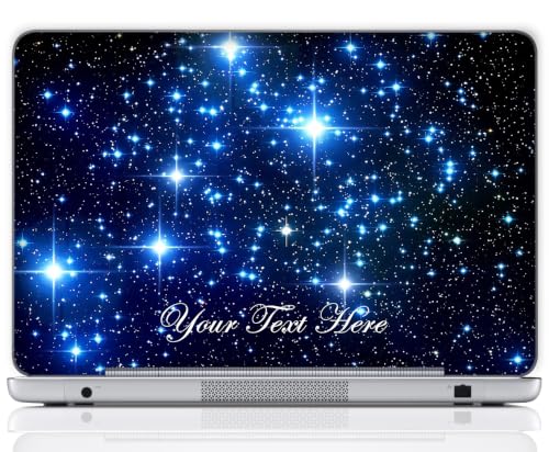 Image of Custom Design Personalized Laptop Skin Sticker Cover Art Decal, Customize with Your Name or Text (14 Inch, Galaxy Stars)