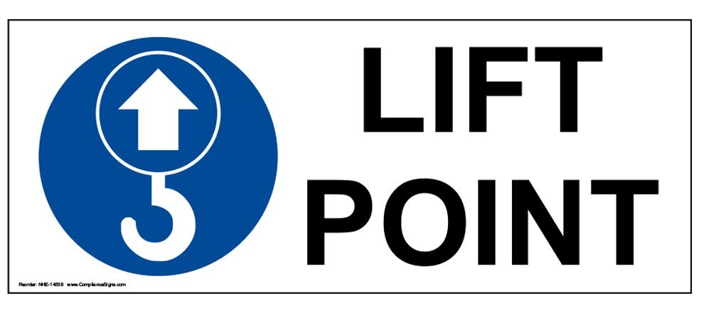 Sticker point de levage résistant en vinyle adhésif durable pour repère précis de cric
