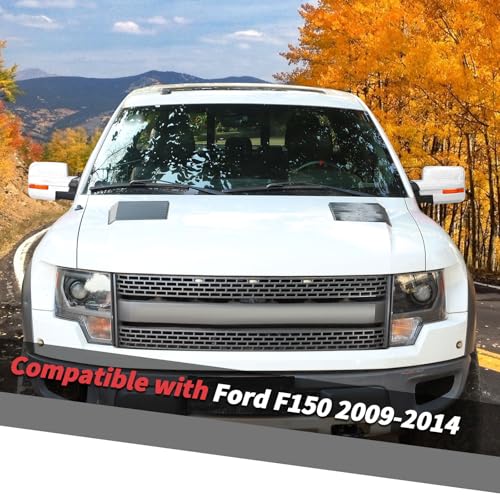 Jimen Compatible with Ford F150 2009-2014, 4PCS Outside Car Full Mirror Cap Covers (White) by Jimen - Image 2