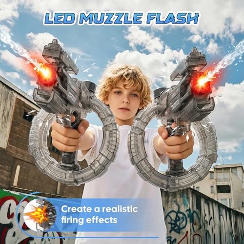 Miniatura 2 de Snorthy Pistola De Agua Eléctrica Con Efectos De Destello Potente Pistola De Agua 8m De Alcance 400ml Capacidad Lanzador Automático Pistola Agua Juguete Para Playa Exteriores Verano Piscina Fiestas