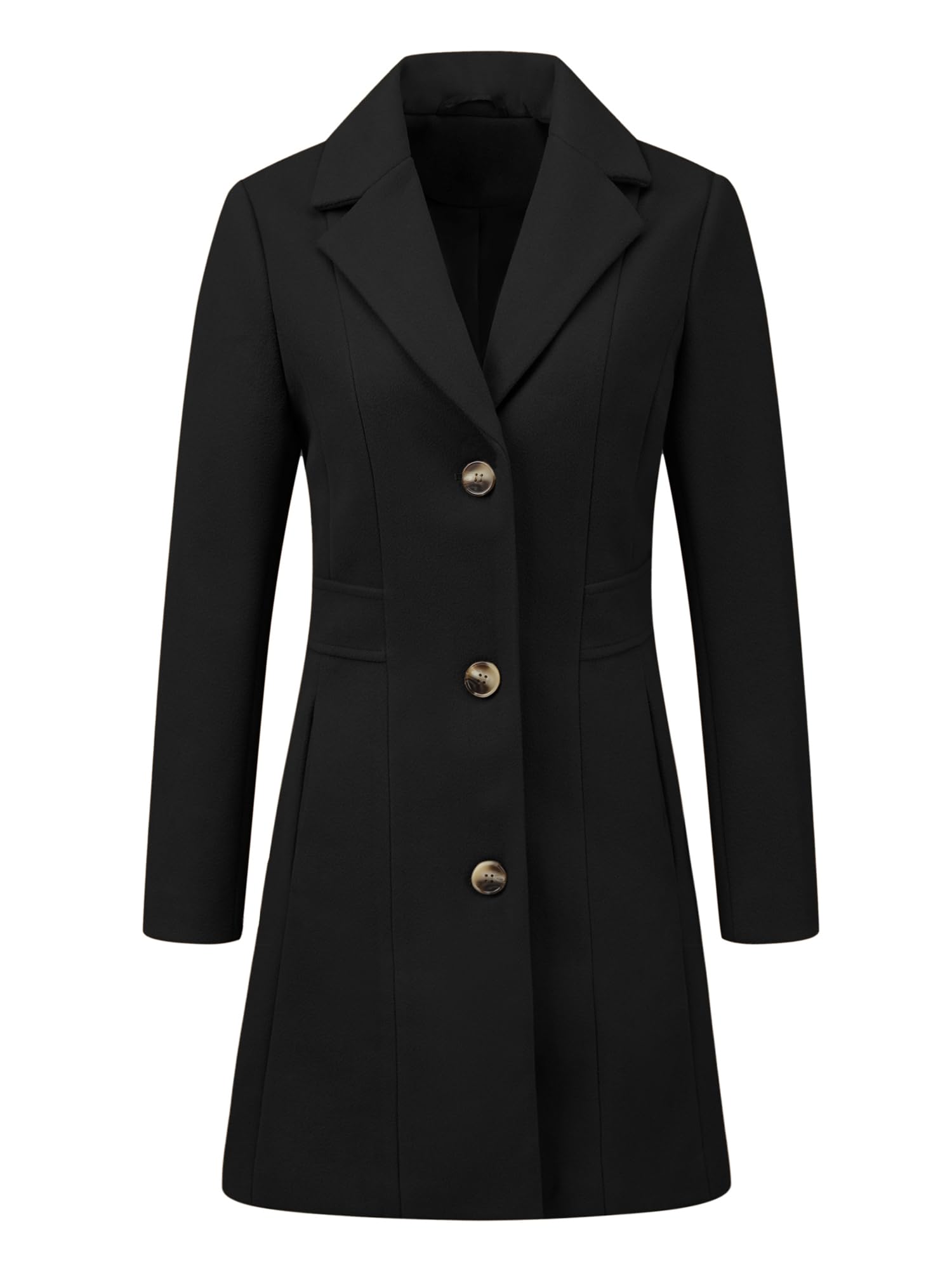 Allegra K Womens Winter Elegant Pea Coat 2026 Single Breasted Long Overcoat