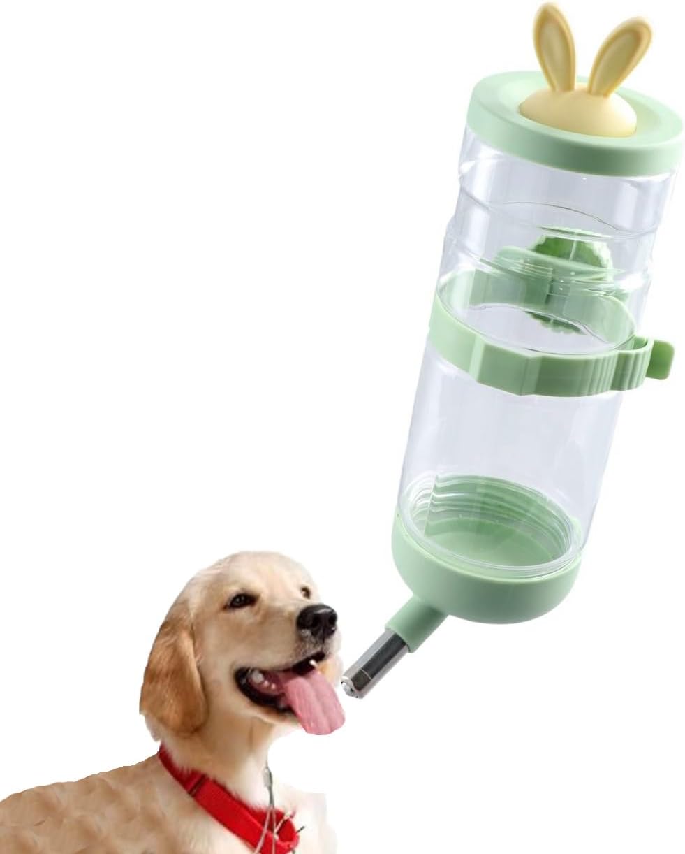 Pokinge 1Pcs Automatic Pet Water Feeder Cage Hanging Pet Drinking Fountain No-Drip High-Capacity 950ml Puppy Cage Water Dispenser for Cat Rabbit