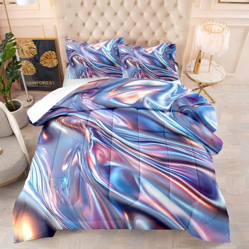 Relleno Nordico Cama 180 Abstracto Azul De Agua Relleno Nordico 4 Estaciones Cómodo Transpirable Duvet con Fundas de Almohada Edredon Cama 180 Suave Lavable Edredón Nórdico 228x228 cm