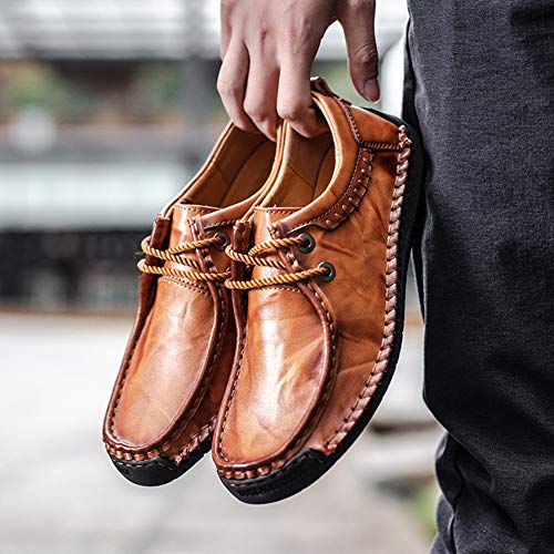 Men's Penny Loafers Summer Lightweight Moccasin Driving Footwear Fashionable Lace Up Flats Boat Shoes4