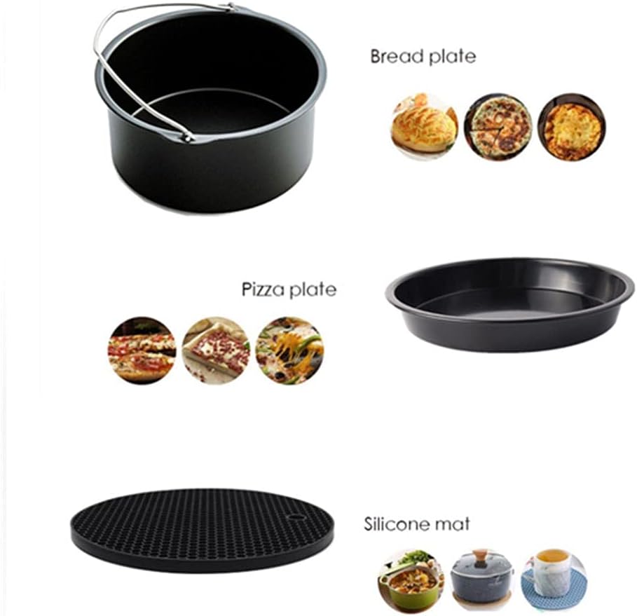 For Creative Air Accessories 12 Pcs-Roasting Racks With Skewers Silicone Muffin Pan 8" Pizza Pan