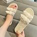 WALLDOR Sandali per Massaggio con Digitopressione,Pantofole da Doccia Antiscivolo,Pantofole da Donna con Fiocco, Sandali e Pantofole da casa per Interni, Bianco, 40-41