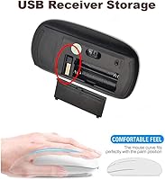 Vista 2 de Ratón inalámbrico USB ergonómico 2.4G para PC, portátil, computadora, portátil con nano receptor (flores de cerdo acuarela)