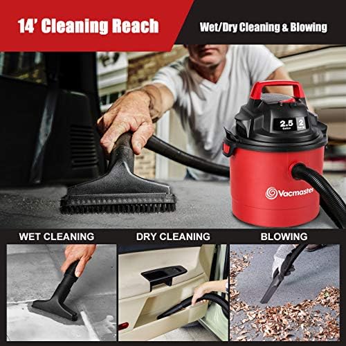 Amazon.com: Vacmaster - Aspiradora en seco y húmedo, para llevar, ligera,  para tienda de aspiración, potente succión de pelo de perro, automóvil,  garaje, taller : Todo lo demás