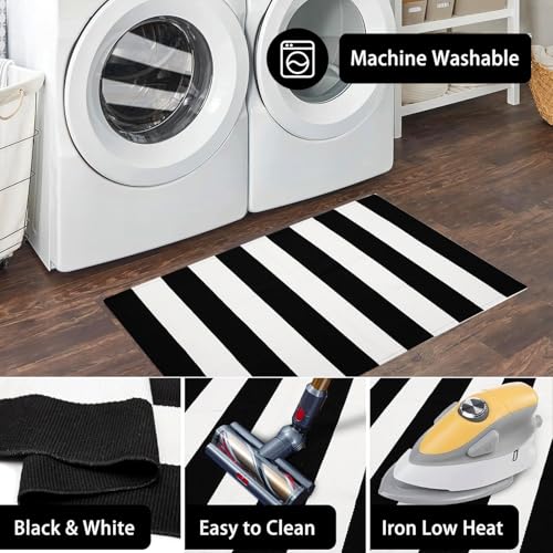 Tapete decorativo negro y blanco 70x92 cm lavable miniatura 5