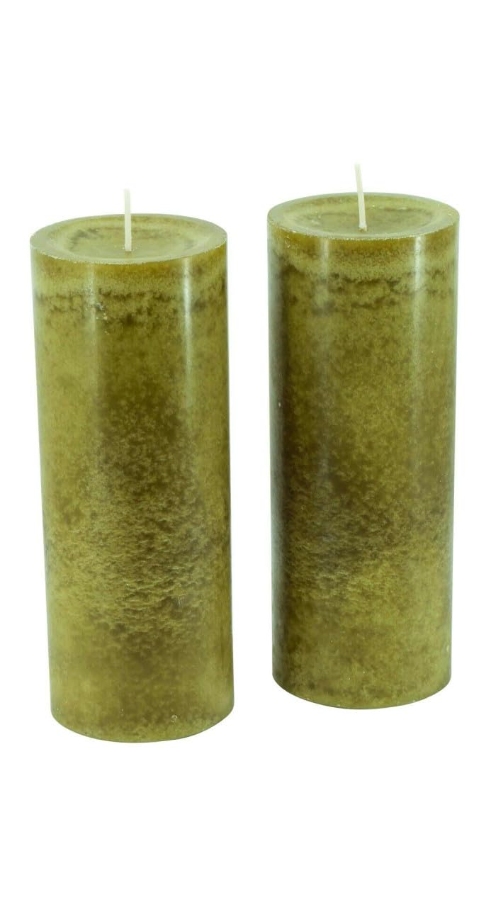 Bougies couronne de Noël Safe Candle cire olive XL 18cm lot de 2
