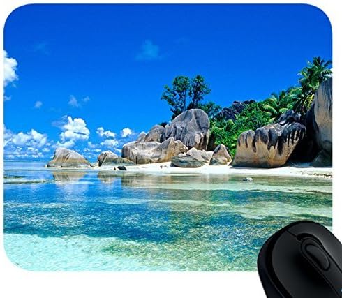 Mouse Pad Beaches France Seychelles Mousepad,Custom Rectangular