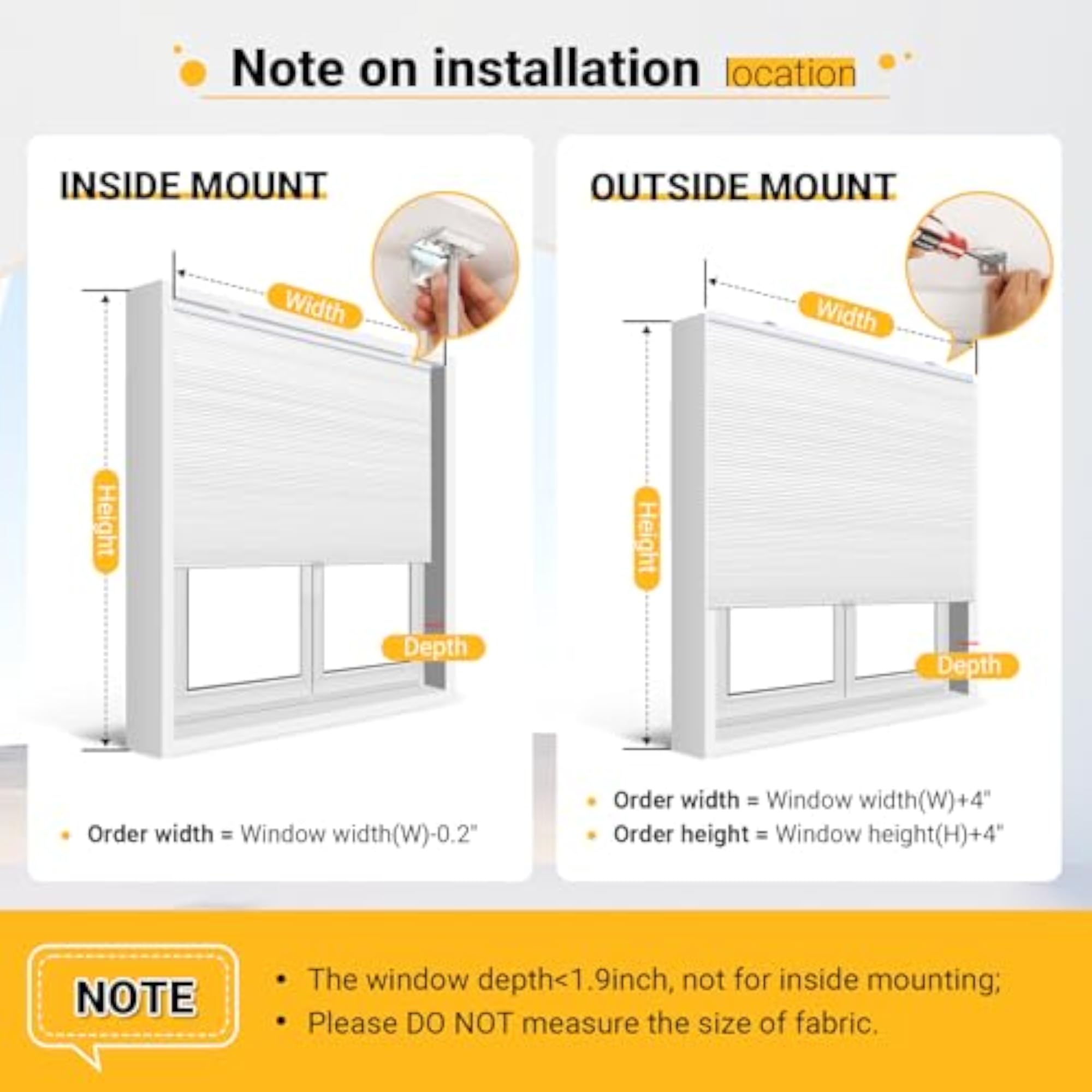 Blackout Cellular Shades Cordless Blinds Window Shades for Home