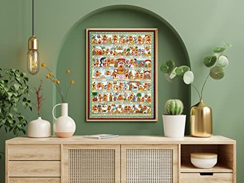 Tamatina Lord Hanuman Chalisa Wall Poster for Home, Temple | God Idol Religious unframed Wall Decor Poster | Size-36x24 Inch (92x61 cms)