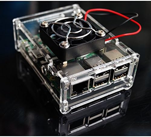 JBtek 2014 Latest New Raspberry Pi Case Transparent Cover Box Enclosure For Raspberry Pi Model B+ (B Plus) 512M With Cooling Fan