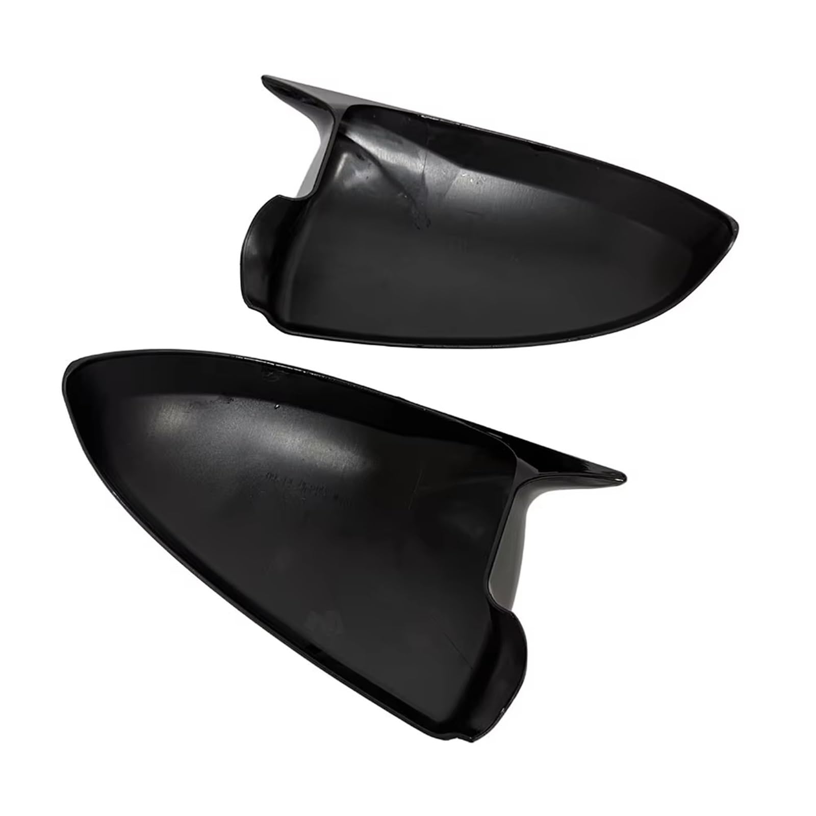 Wymiana czapek do Benz do Smart For Fortwo W451 2008-2014 2x naklejka samochodowa pokrywa wsteczna osłona skrzydła zewnętrzna obudowa wykończenia osłony tylnej (czarny połysk) (węgiel)