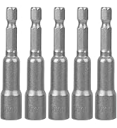 Steckschlüssel-Set, 5 Stück Magnetische Sechskant-Stecknuss Werkzeug aus Stahl Elektrischer Schraubendreher Ad...