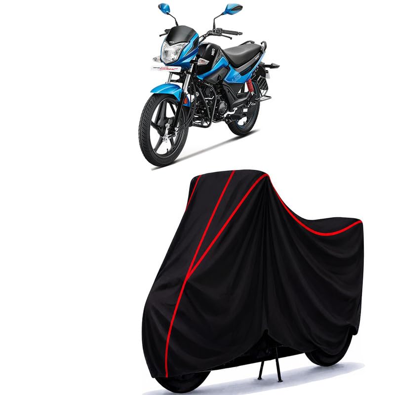 Image of Hero Super Splendor iSmart BS6 Water Resistant Bike Cover for All Motorcycles & Rain | Heavy Duty | UV Protection, Dustproof, Scratchproof | All Weather Two Wheeler Cover with Elastic Bottom