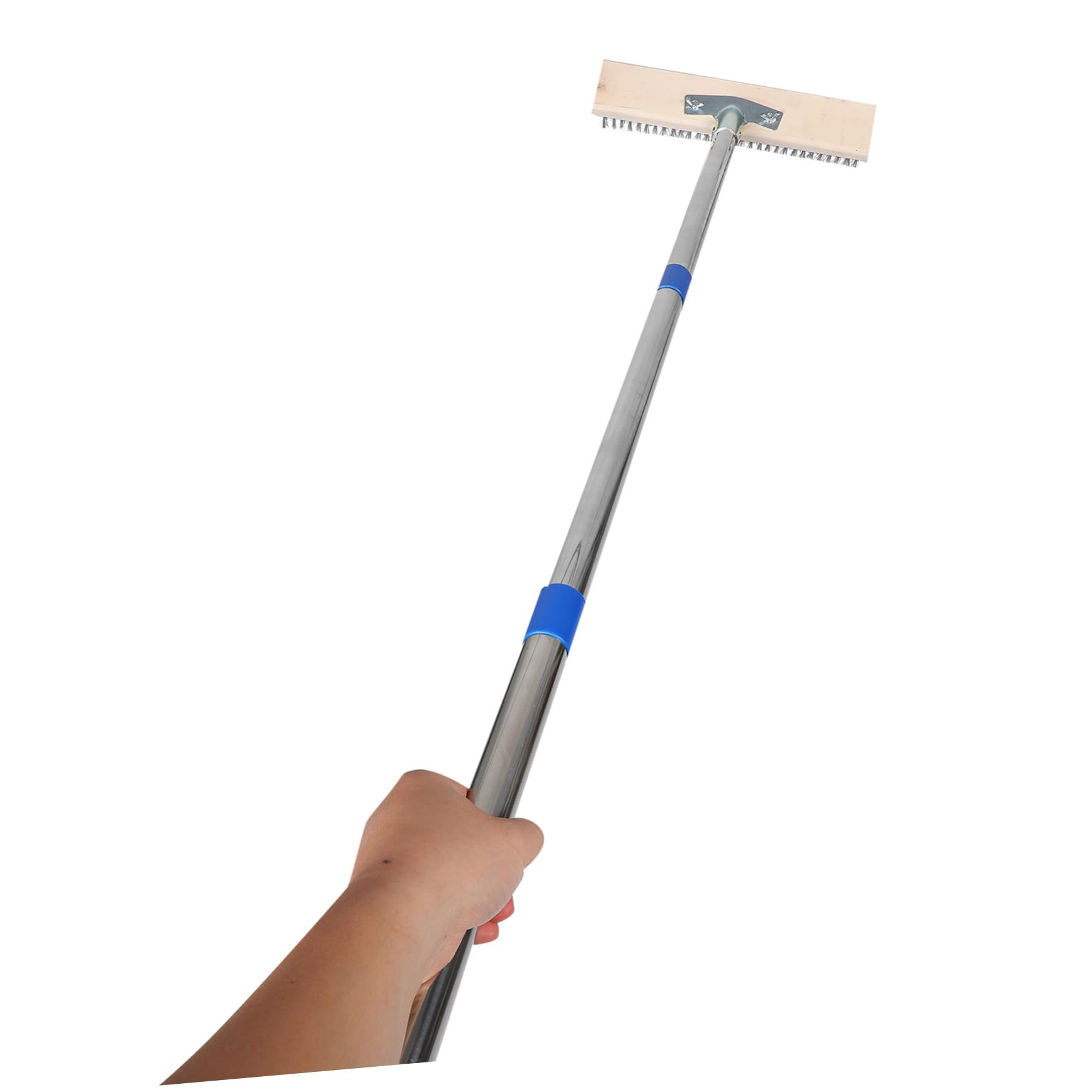 Cepillo De Limpieza Mango Cepillo De Escoba De Alambre Resistente para Eliminar Terrazas Pisos De y Patios De Acero para Limpieza De Pisos De Alta Resistencia