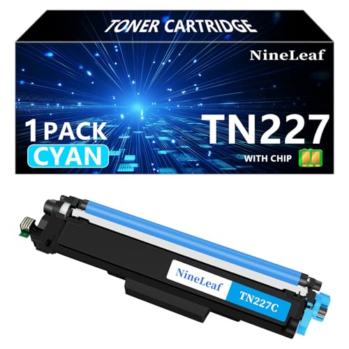 Image of NineLeaf 1 Pack Cyan Toner Cartridge Replacement for Brother TN227 TN-227 TN223 TN227C Work with HL-L3230CDN HL-L3290CDW DCP-L3550CDW MFC-L3770CDW HL-L3210CW Printer
