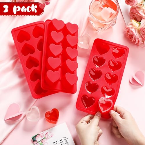 Hushee 3 Pack de Moldes para Cubos de Hielo en Forma de Corazón miniatura 5