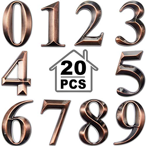 Numéro de maison 3D bronze autocollant pour repérer facilement un appartement