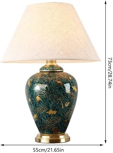 Miniatura 2 de Lamp for Desk Chinese Style Living Room Large Ceramic Table Lamp Retro Table Lamp Hotel Table Lamp Bedroom Bedside Lamp Desk Lamps for Home