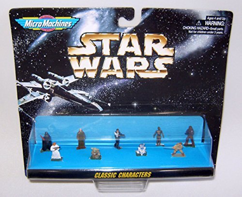 Star Wars Classic Characters Micro Machines - Set 9 Figure Collezionabili: Han, Luke, Vader, C-3PO, R2, Ben, Yoda, Leia E Chewie