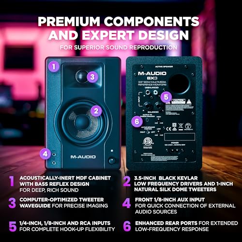 Pack DJ Party Mix Live Numark et Enceintes M-Audio BX3 avec Casque Audio - 6