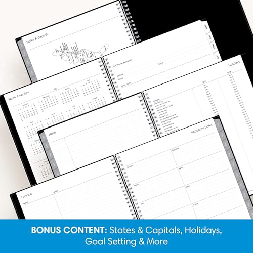 Image of Blue Sky 2027 Weekly and Monthly Planner Calendar, Includes January 2027 - December 2027, 8.5 inch x 11 inch, Flexible Cover, Wirebound, Laminated Tabs, Storage Pocket, Enterprise