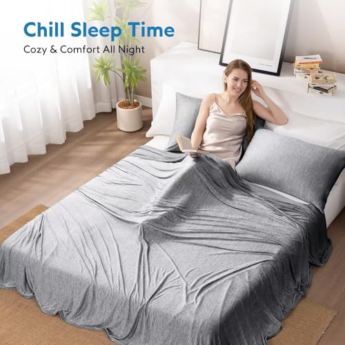Image of HOMFINE Cooling Blanket for Hot Sleepers Oversized Size, Black 120 inchx120 inch