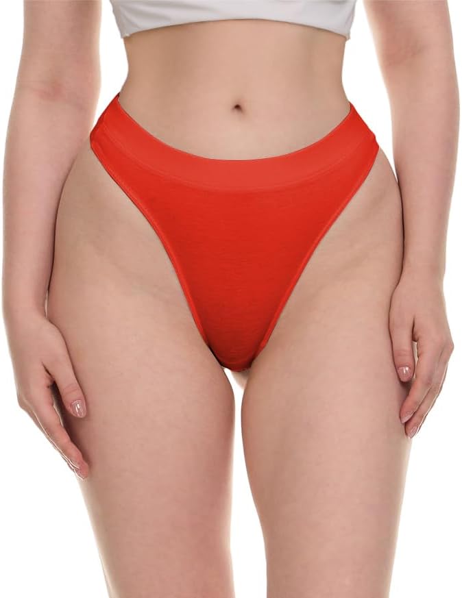 Sexy Basics Women's Active Sport Thongs | Cotton Hi Waist Underwear - Multi Packs - Image 2